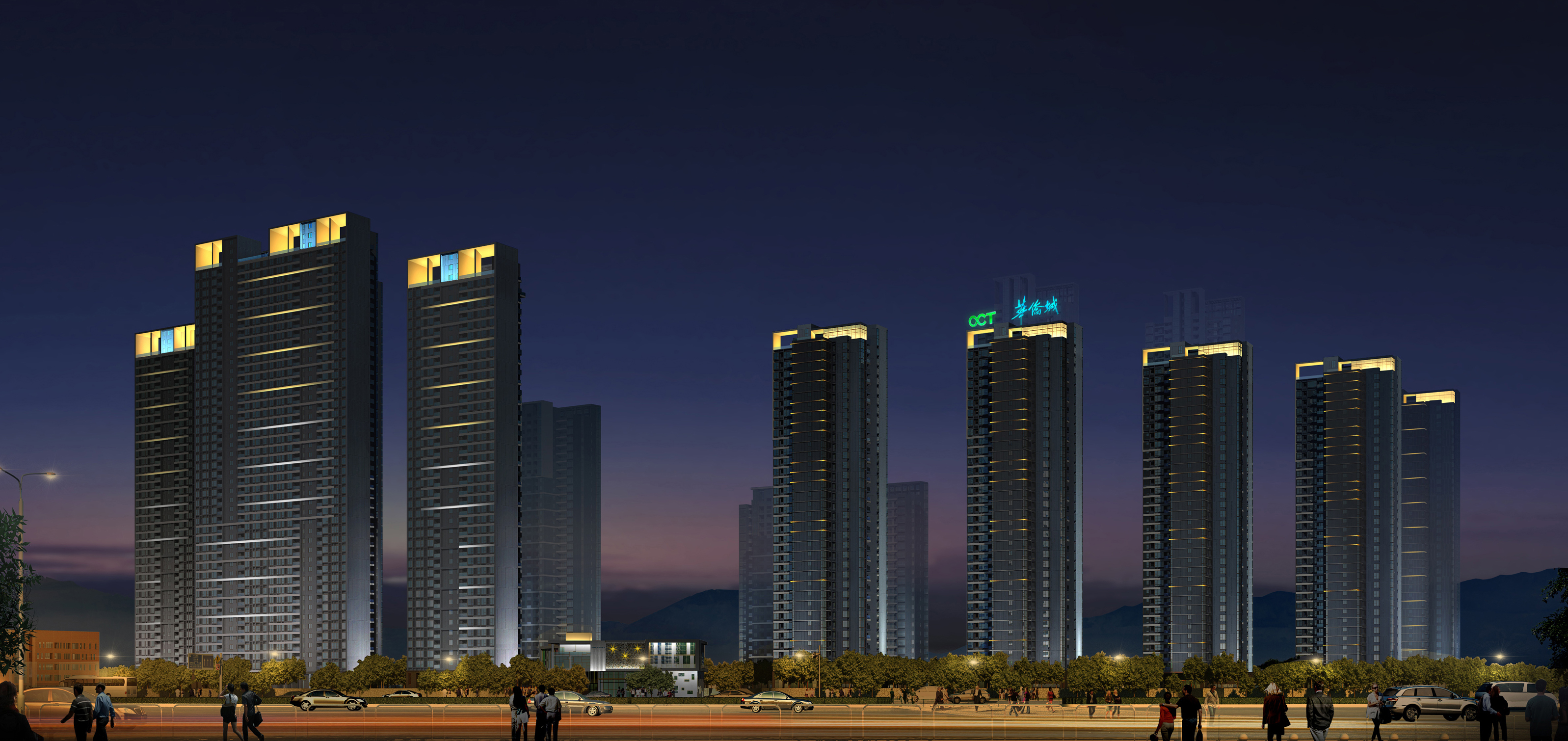 武漢華僑城生態(tài)住宅(二期)燈光 武漢華僑城生態(tài)住宅(二期)燈光